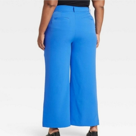NWT Ava & Viv Blue High Rise Ankle Pant Size 17 - Picture 3 of 16